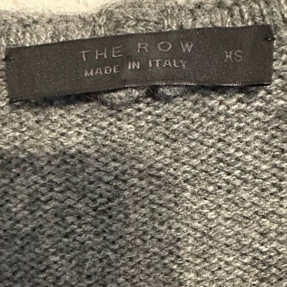 The Row Cashmere Sweater size XS Grey Melange Full Zip Hooded Pockets - Picture 2 of 11